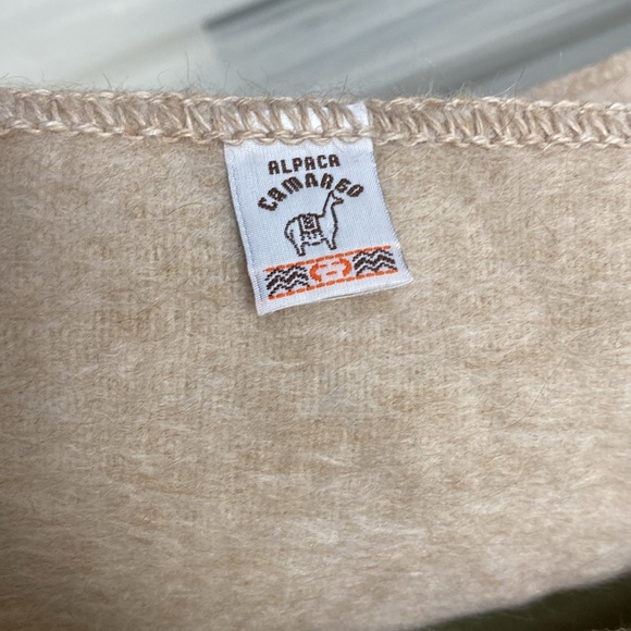 100% Alpaca Camargo scarves 1 burgundy and 1 oatmeal so soft/warm $40.00 each - Picture 6 of 12